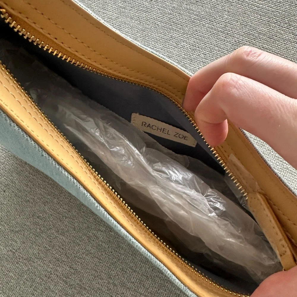 Rachel Zoe Blue and Tan Mini Bag - Picture 6 of 6